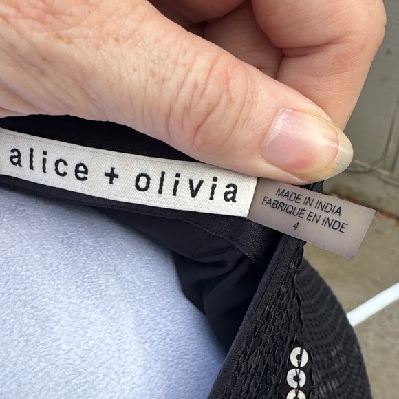 Alice + Olivia Black Sequin Mini Skirt - Picture 2 of 3